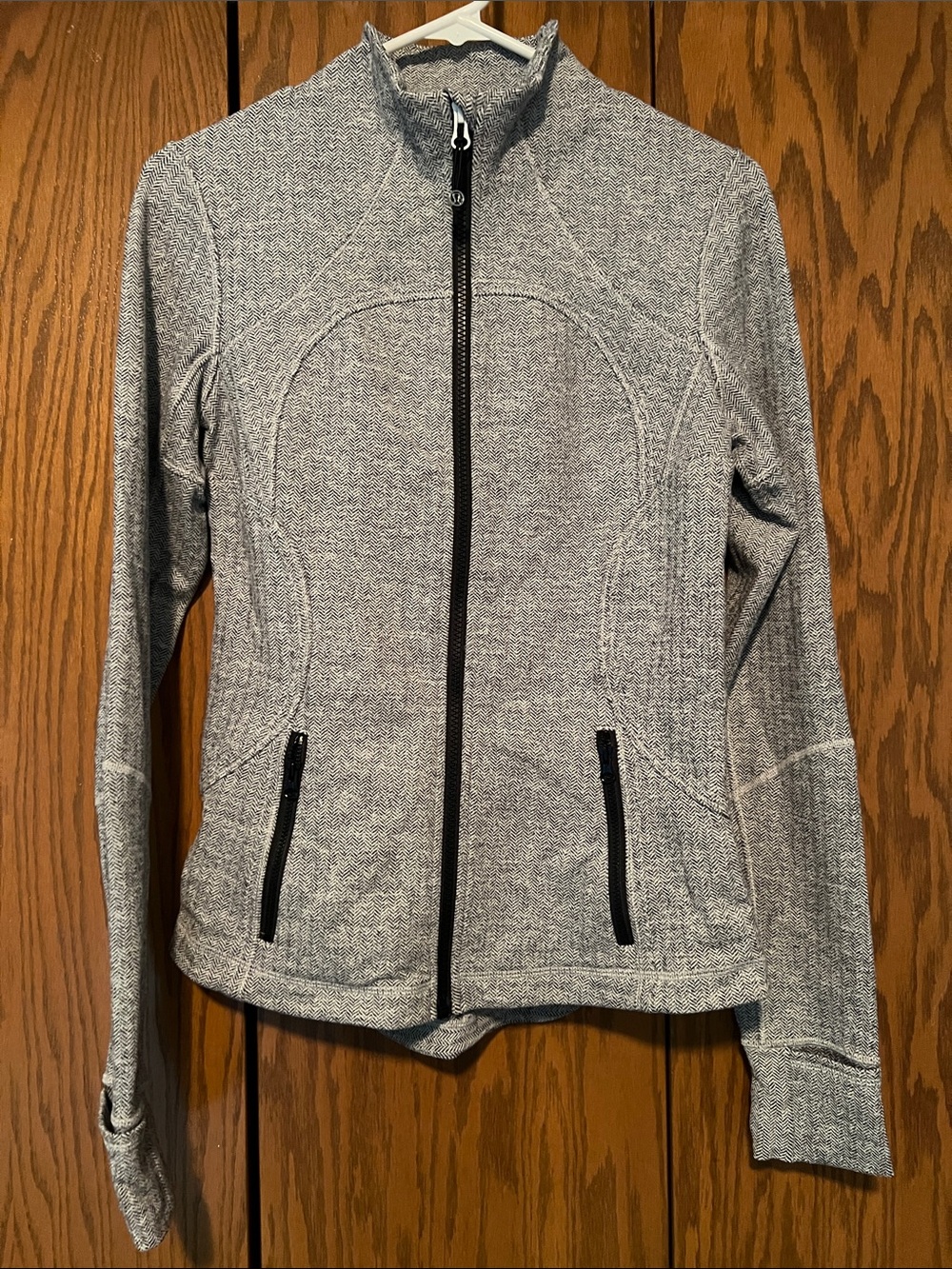 lululemon athletica Heather Gray Zip-Up Bomber Jacket